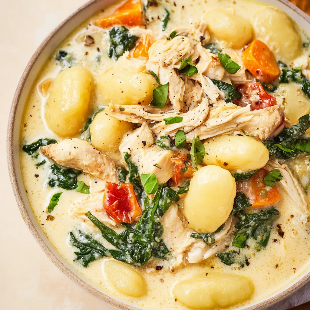 Creamy Crockpot Chicken Corn Chowder in a white bowl, garnished with fresh parsley.