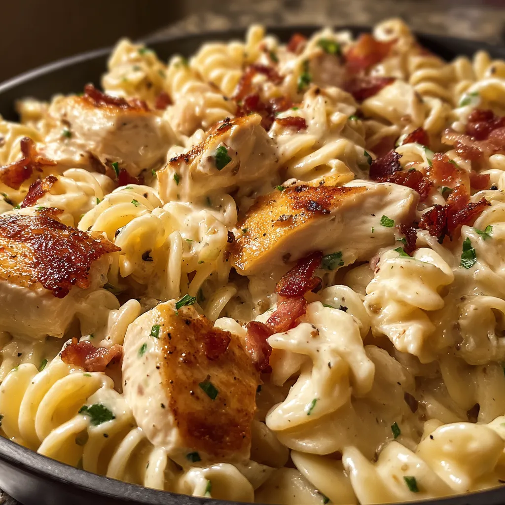 CREAMY CHICKEN BACON RANCH PASTA ULTIMATE