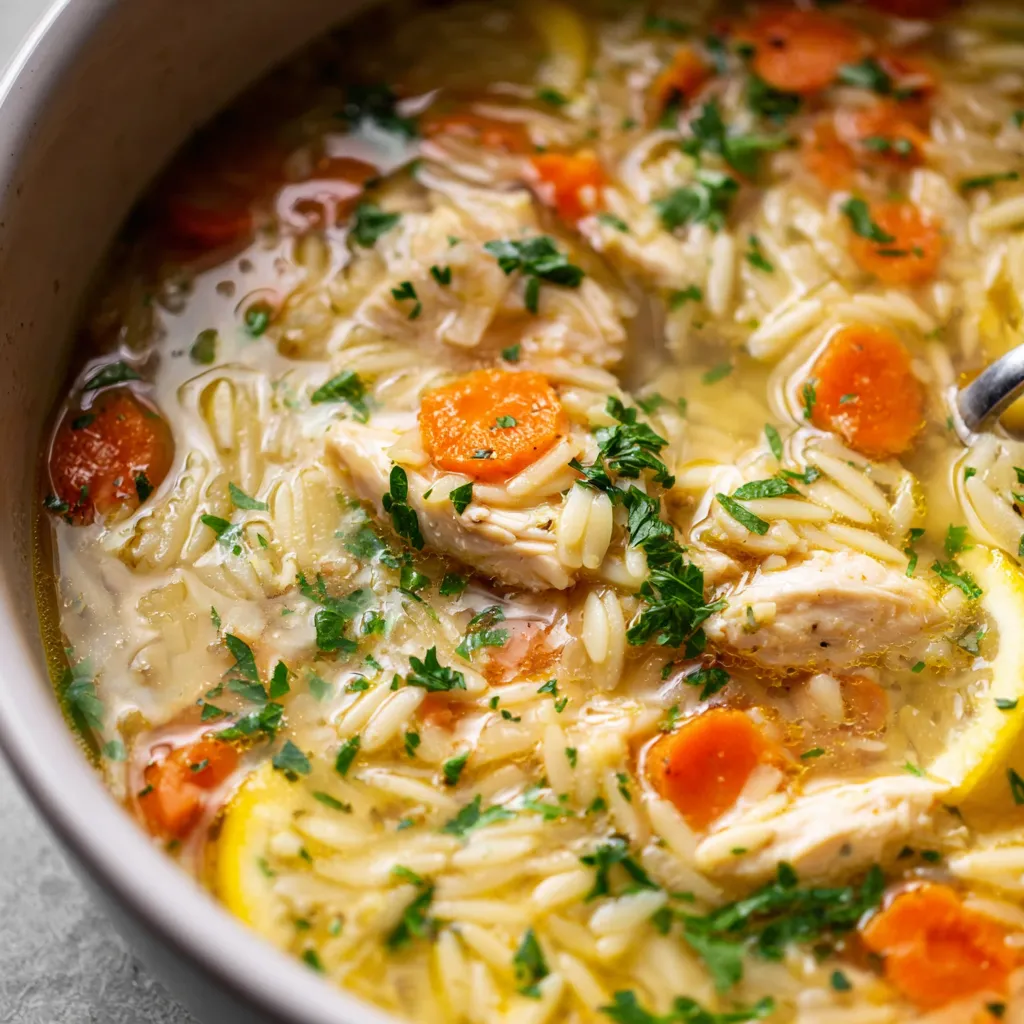 ULTIMATE LEMON CHICKEN ORZO SOUP